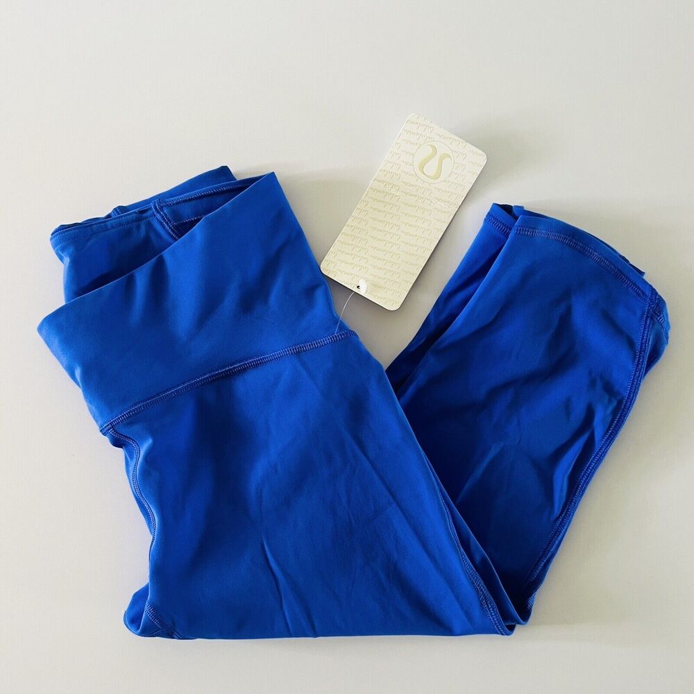 LULULEMON ATHLETICA Blazer Blue Train Times Crop Leggings - US 8